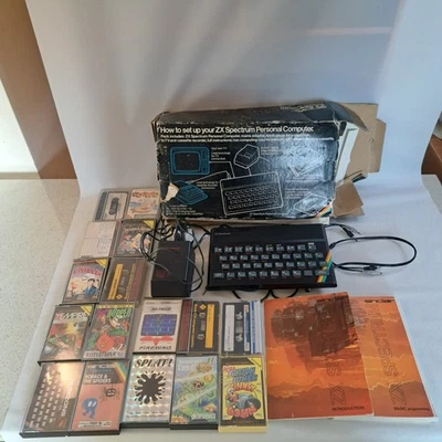 ZX Spectrum 48k Vintage Computer Boxed Complete With 17 Games - Image 1 of 4