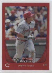 2011 Bowman Chrome Red Refractor /5 Drew Stubbs #80 - Picture 1 of 3