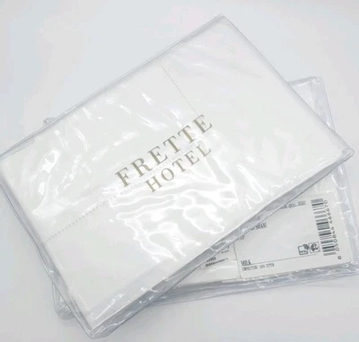 Juego de 2 fundas de leche Frette Single Ajour estándar nuevas GL025024 Foto 1 de 4