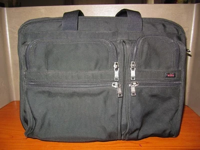 Tumi Alpha Expandable Organizer Black Nylon Briefcase 26060D4 - Image 1 of 4