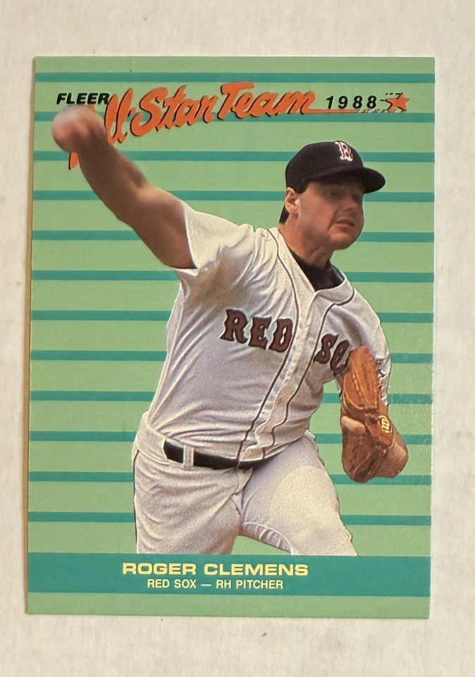 Бейсбольная карточка Роджера Клеменса 1988 Fleer All-Star No4 Boston Red Sox MLB Cy Young - Изображение 1 из 2