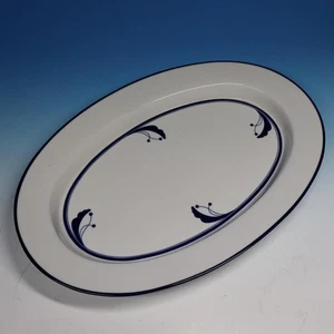 Dansk Flora Bayberry Blue - Oval Serving Platter - 16½ by 11 inches - Picture 1 of 4