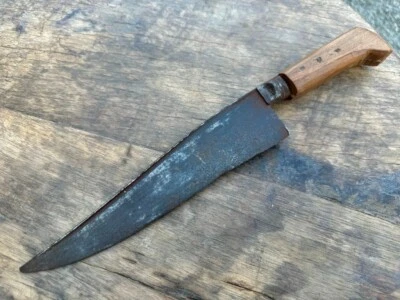 Cuchillo espada daga mogol hoja de acero mango de madera antiguo antiguo de 1890 Foto 1 de 4