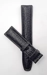 Squalo Real Shark 20 mm Black Requin Véritable Leather Band Guinzaglio Strap - Foto 1 di 4