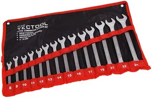 14pc Metric Drop Forged Large Combination Spanner Wrench Set In Case 8-24mm - Picture 1 of 2