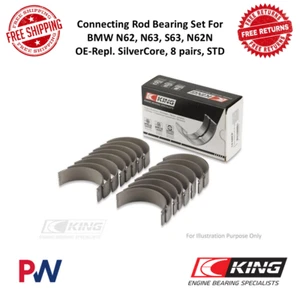 King Connecting Rod Bearing Set Standard Size For BMW S63 / N62 / N63 #CR8049SV - Picture 1 of 12