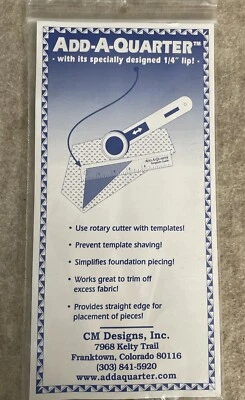 Add-A-Quarter Ruler-6 Inch Yellow, 1/4" Lip Quilting Sewing Tools - Image 1 of 4