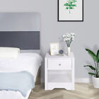 Bedside Table Unit Drawer Shelf Cabinet Solid Wood Bedroom Furniture 2 Colour
