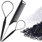 Topsy Tail Hair Tool, Ikoco 400Pcs Rubber Bands With Black&White