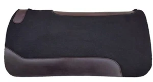 SADDLE PAD 31"x31"x1" Black Felt Top Neoprene Bottom Vented Wither Wear Leathers - Picture 1 of 1