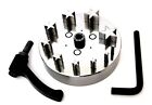 Star Disc Cutter W 10 Dies 1/8" - 1" With Recessed Base & Angled Dies