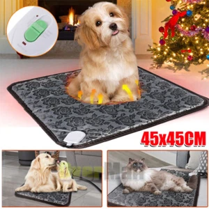 Portable Pet Heating Pad Electric Blanket Waterproof Mat Warmer Washable Dog Cat - Picture 1 of 18