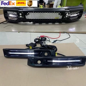 2PCs Carbon Fiber Bumper Cover LED Light for Benz W463A W464 G63 AMG - Picture 1 of 6