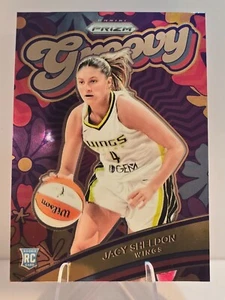 2024 Panini Prizm WNBA Jacy Sheldon Groovy Rookie RC #2 Dallas Wings Insert - Bild 1 von 2
