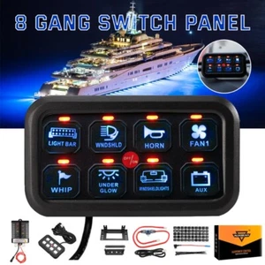 AUXBEAM Universal 8-Gang Ein-Aus Schalter Bedienfeld LED Schaltungssystem DC12-24V - Bild 1 von 12