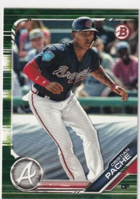 2019 BOWMAN CAMO RC CRISTIAN PACHE ATLANTA BRAVES ROOKIE PARALLELS S3415 - Image 1 of 2