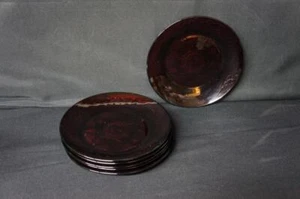 6 Cristal D’Arques France Antique Ruby Luncheon Salad Plates 8" Wide (1) - Picture 1 of 1