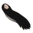 1/6 Scale Female Doll Head Sculpture Black Hair for BJD Parts Kids Toys