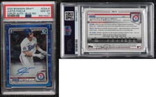 2020 Bowman Draft Chrome Picks Blue Refractor Justin Foscue PSA 10 GEM MT Auto