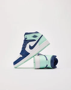 Nike Air Jordan 1 Mid Mystic Navy Blue Mint Foam Schuhe 5Y = 6,5 Damen 554725413 - Bild 1 von 11