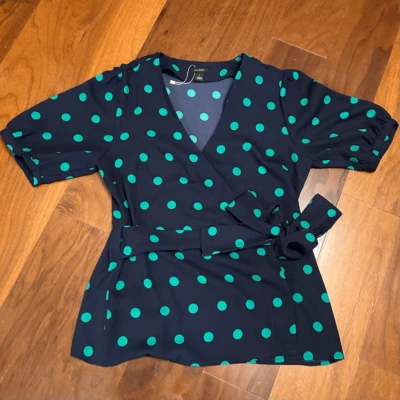 Top halógeno mujer lunares envolvente nuevo sin etiqueta talla pequeña Foto 1 de 4