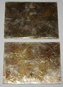 2 X Mica Sheet - 2.25” x 1.77” - Rigid w/ Multiple Separable Layers - 0.035" Thk - Picture 1 of 5