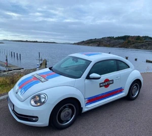 new beetle racing le mans scratched stickers herbie 53 golf porsche bmw vintage - Imagen 1 de 10