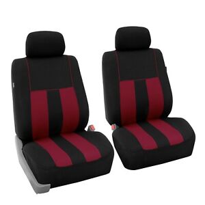 Car Seat Covers Striking Striped Removable Headrest Front Set Universal Fit