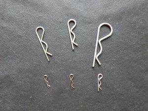 R CLIPS PINES DE ENGANCHE ACERO INOXIDABLE 1mm 1.2mm 1.5mm 2mm 2.5mm 3mm Calidad Hecho en el Reino Unido - Imagen 1 de 7