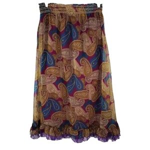Falda Derek Corazón Talla S Boho Chic Hippie Gitana Festival Núcleo Volantes Cachemira - Imagen 1 de 9