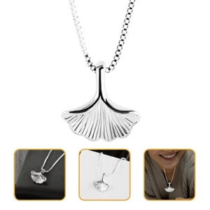 Ginkgo Biloba Necklace Woman Leaf Clavicle Chain Pendant for Women - Picture 1 of 10