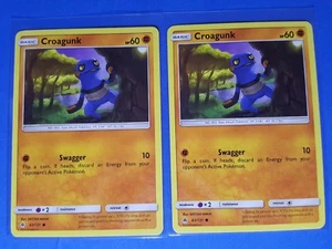 4x Croagunk 63/131 Pokemon card SM Forbidden Light common NM - Picture 1 of 2