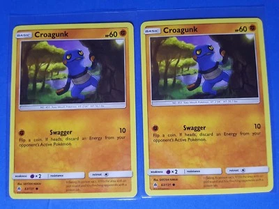 4x Croagunk 63/131 Pokemon card SM Forbidden Light common NM - Image 1 of 2