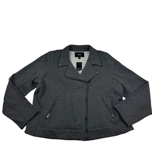 Torrid Chic Gray Soft Comfy Fleece Moto Jacket Women's Size 2 (2X 18-20) - Picture 1 of 8