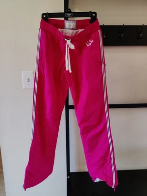 Abercrombie & Fitch Neon Pink Nylon Track/Sweatpants Size XS Y2K Vintage - Image 1 of 4