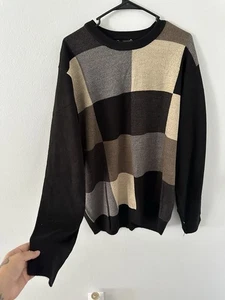 Neu mit Etikett Dockers Pullover Pulli schwarz beige Herbst Quadrate Größe XXL 2XL - Bild 1 von 4
