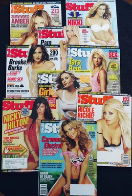 STUFF Magazines - Lot Of 9 - All From 2004- Hilton, Electra, Richie, Anderson Foto 1 de 4