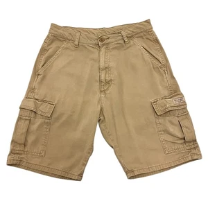 Wrangler Cargo Shorts Relaxed Fit Beige Mens 30W 10L 100% Cotton Zip Fly - Picture 1 of 12
