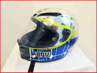 ~AGV Corsa Mugello 2015 Rossi Cromo Metálico Casco de Motocicleta Mediano M Raro~ Foto 1 de 4
