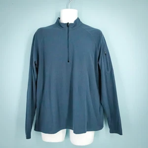 Exofficio Size Medium M Blue Microstrech 1/4 Zip Long Sleeve Active Shirt - Picture 1 of 6
