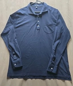 Peter Millar Crown Crafted Ramble Cotton Cashmere Polo - Navy XL - Picture 1 of 4