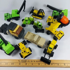 Lote De 12 Vehículos De Construcción Tonka De Colección Plástico Y Metal Años 70 A 2003 - Imagen 1 de 5