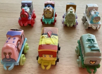 (7) Thomas & Friends MINIS Bob Esponja Pantalones Cuadrados Tren Lote Gary, Calamardo, Cangrejo Foto 1 de 4
