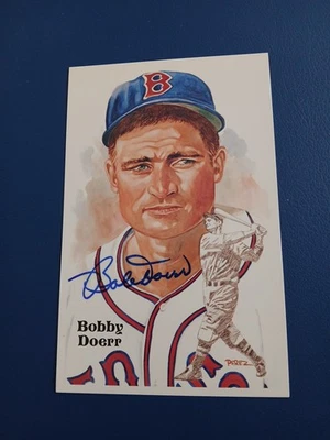 1987 Perez-Steele HOF #194 Bobby Doerr Red Sox SIGNED AUTO! /10000 Postcard  - Image 1 of 2