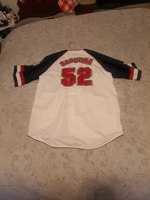 Cleveland Indians CC Sabathia #52 Jersey Large True Fan Sewn On Letters   HOF - Image 1 of 4