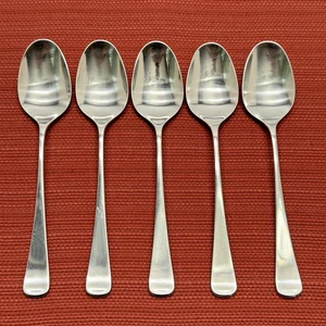 5pc WMF Cromargan Germany FINESSE Stainless 7-1/4" Satin PLACE/OVAL SOUP SPOONS - Picture 1 of 10