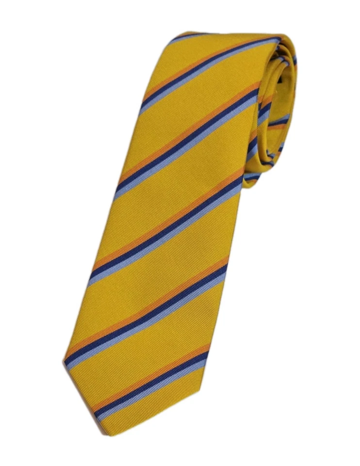 NUEVO CON ETIQUETAS CORBATA CUELLO SEDA BEN SILVER CHARLESTON REPP RAYAS HECHA EN INGLATERRA 58,5 X 3 Foto 1 de 4