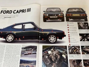 Original Mk3 Ford Capri 280 Brooklands 4 Sided Magazine Review Feature Retro - Picture 1 of 3