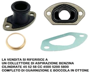 KIT COLLETTORE ASPIRAZIONE CARBURATORE MOTOSEGA CINESE 45cc 52cc 58cc 4500 5200 - Foto 1 di 4
