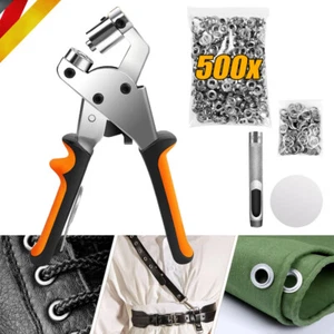 Ösenzangen Set Profi Ösenzange mit Hebeltechnik Sichere Ösenpresse 10mm mit Ösen - Bild 1 von 15